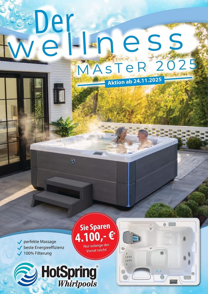 Whirlpool mit Personen die im Wasser baden